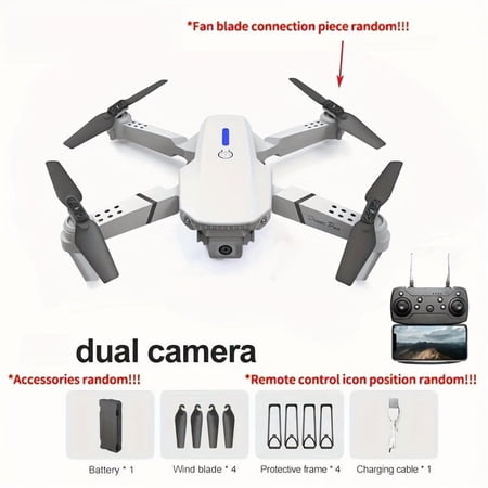 E88 Pro Drone With Wide-angle Camera, 90° Adjustable Angle Lens, One-key Takeoff And Landing, Four-axis Aircraft