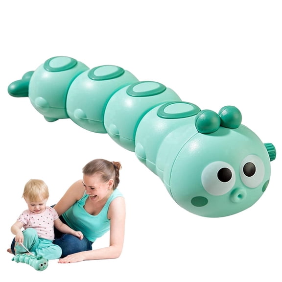 Wind up Caterpillar Crawling Toy for Babies Toddlers Cute Caterpillar Animal Sensory Early Learning Safe Kids Play Gift Toy, 1 Pack