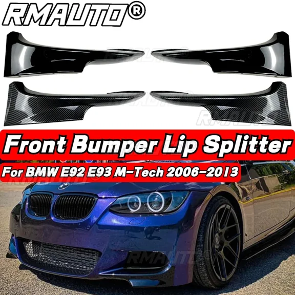 E92 E93 Front Bumper Splitter Lip Apron Spoiler Bumper Guard Protector For BMW E92 E93 M3 M-Tech 2006-2009 2010-2013 Body Kit