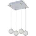 thumbnail image 1 of E94772-78-ET2 Lighting-Starburst - Four Light RapidJack Pendant   Satin Nickel Finish with Mesh Shade, 1 of 7