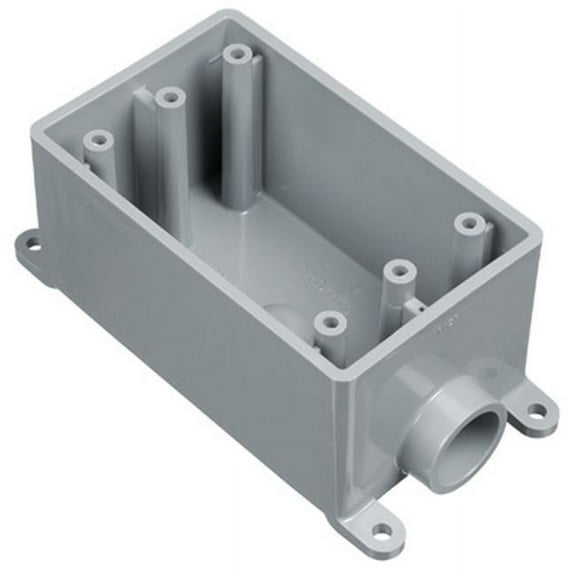 E980EFN-CTN PVC Field Service End Box Single Gang - 0.75 in.
