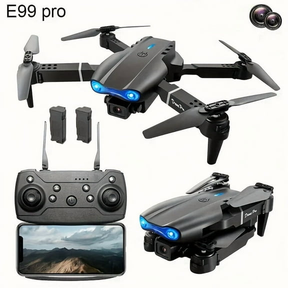 E99 K3 Pro Dual Camera Drone | 6-8 Min Flight & USB Charging | Altitude Hold & Remote Control | Beginner-Friendly Indoor/Outdoor Drone | Ideal Holiday Gift