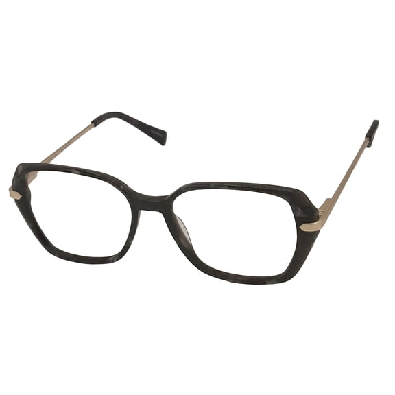 Elizabeth Arden Plastic Rectangle Eyeglass Frames, Model 1256, Black, 52mm