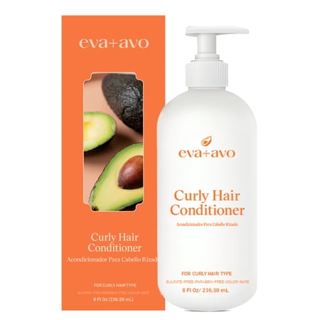 Eva Avo Curly Hair Conditioner, Moisturizing, 8 fl oz