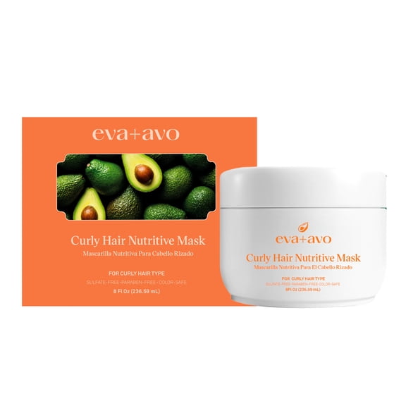 Eva Avo Curly Hair Mask, Nutritive & Restorative, 8 fl oz