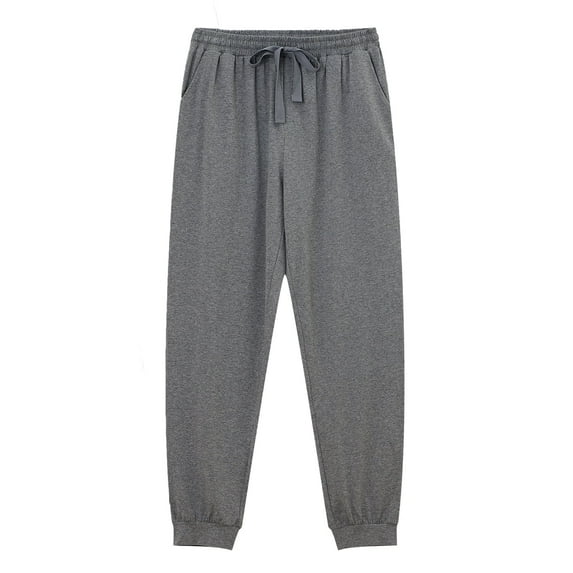 EA'S SECRET 100% Cotton Men's Pajama Pants Lightweight Lounge Soft Sleep Pants for Men Sleepwear with Pockets Jogger Sleep Comfy Pj Pant(Gray,M)
