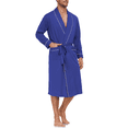 thumbnail image 1 of EA'S SECRET 100% Cotton Mens Robe Lightweight Long Kimono Bathrobe with Pockets Cozy Knit Spa Robes Breathable Shower Bath Robes(Cobalt Blue,2XL), 1 of 8