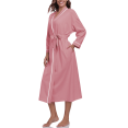 thumbnail image 1 of EA'S SECRET 100% Cotton Womens Long Robe Lightweight Kimono Bath Robe with Pockets(Dusty Rose,2XL), 1 of 9
