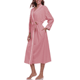 thumbnail image 1 of EA'S SECRET 100% Cotton Womens Long Robe Lightweight Kimono Bath Robe with Pockets(Dusty Rose,XL), 1 of 9