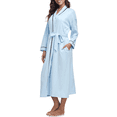 thumbnail image 1 of EA'S SECRET 100% Cotton Womens Robe Lightweight Long Kimono Bath Robe Soft Knit Spa Robes Ladies Loungewear with Pockets(Light Blue,S), 1 of 8