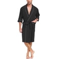 thumbnail image 1 of EA'S SECRET Men's 100% Cotton Bathrobes Lightweight Soft Kimono Summer Breathable Short Sleeve Knit Spa Robe with Pockets(Loden Frost,M), 1 of 6