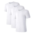 thumbnail image 1 of EA'S SECRET Men's Undershirts Bamboo Moisture-Wicking Crewneck T Shirts, Slim Fit Stretch Soft Tees for Men, 3 or 6 Pack(White, L), 1 of 9