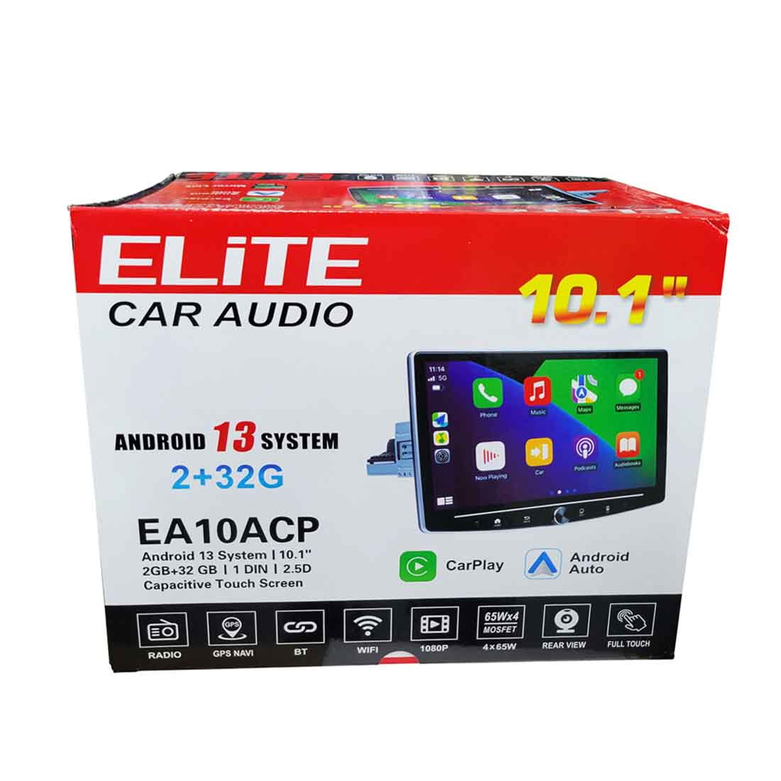 EA10ACP 1-DIN Bluetooth CarPlay Android 13 Multimedia Receiver