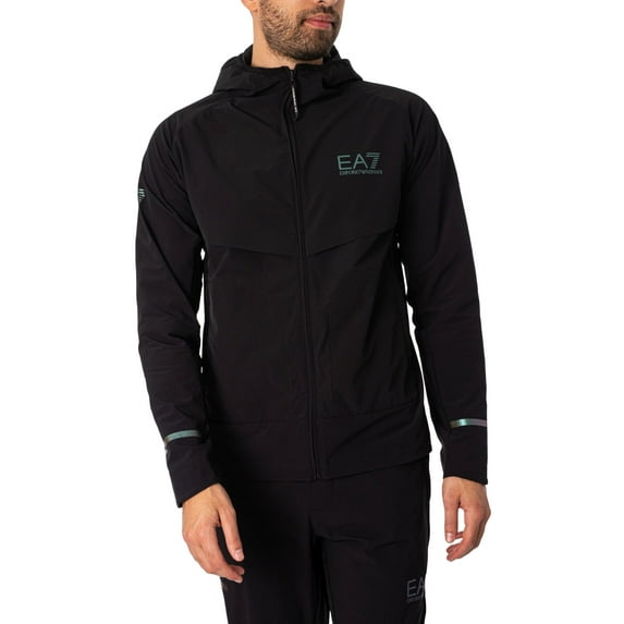 EA7 Logo Lightweight Jacket, Black