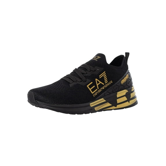 EA7 Mesh Logo Trainers, Black