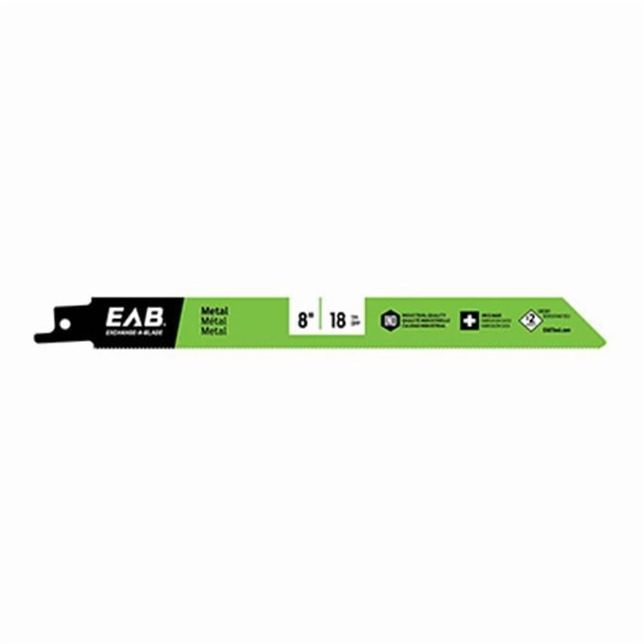 EAB Tool USA 257299 8 in. x 18 TPI Reciprocating Saw Blade, Pack of 25