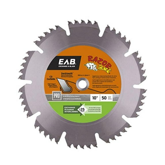 EAB Tool USA 257306 10 in. x 50 Tooth General Purpose Saw Blade, Pack of 2