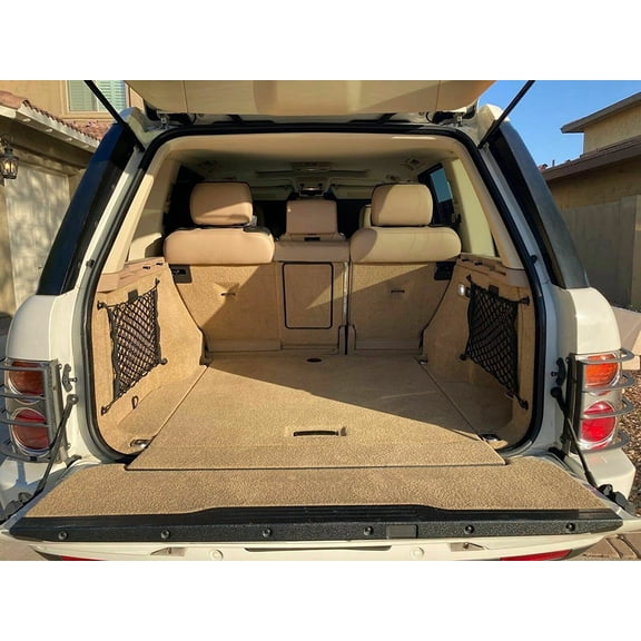 EACCESSORIES EA 2 Side Load Retainer Luggage Cargo Nets for Land Rover Range Rover 2003-2017 Envelope Style Cargo Nets for SUV Premium Mesh Elastic Car Trunk Organizer Compatible Range Rover