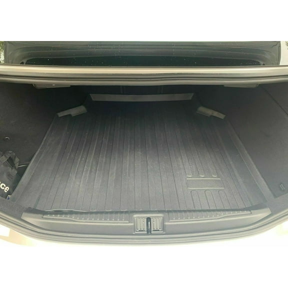 EACCESSORIES EA Cargo Liner  Trunk Mat for ALFA Romeo Giulia 2017-2024  Weather-Resistant Trunk Mats for Cars with Raised Lip  Non-Slip Car Trunk Mat Rubber  Easy to Install  Laser Pre-Cut Design