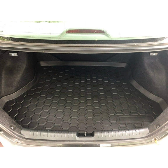 EACCESSORIES EA Cargo Liner  Trunk Mat for Acura ILX 2013-2022 Sedan  Weather-Resistant Trunk Mats for Cars with Raised Lip  Non-Slip Car Trunk Mat Rubber  Easy to Install  Laser Pre-Cut Design