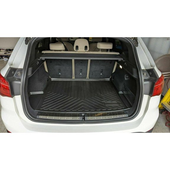 EACCESSORIES EA Cargo Liner  Trunk Mat for BMW X1 F48 2016-2024  Weather-Resistant Trunk Mats for Cars with Raised Lip  Non-Slip Car Trunk Mat Rubber  Easy to Install  Laser Pre-Cut Design