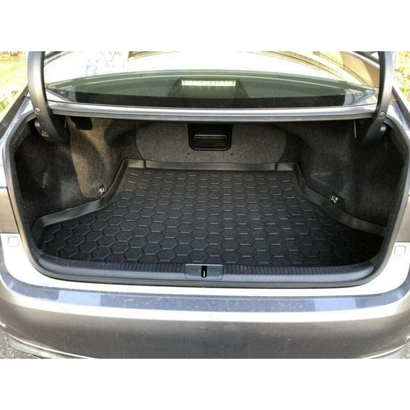 EACCESSORIES EA Cargo Liner Trunk Mat for Lexus ES350 2013-2018 Weather-Resistant Trunk Mats for Cars with Raised Lip Non-Slip Car Trunk Mat Rubber Easy to Install Laser Pre-Cut Design