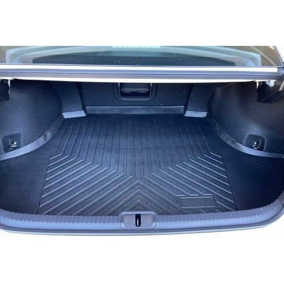 EACCESSORIES EA Cargo Liner Trunk Mat for Lexus ES350 ES300h 2019-2024 Weather-Resistant Trunk Mats for Cars with Raised Lip Non-Slip Car Trunk Mat Rubber Laser Pre-Cut Design