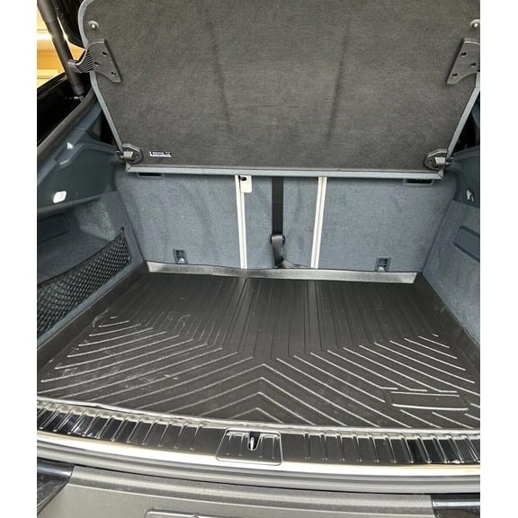 EACCESSORIES EA Cargo Liner Trunk Mat for Porsche Cayenne 2019-2024 Weather-Resistant Trunk Mats for Cars with Raised Lip Non-Slip Car Trunk Mat Tray Pad Boot Laser Pre-Cut Design
