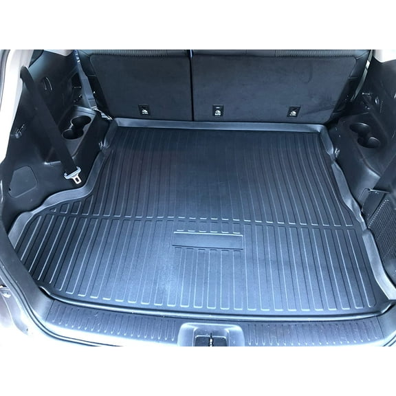 EACCESSORIES EA Cargo Liner Trunk Mat for Toyota Highlander 2014-2019 Weather-Resistant Trunk Mats for Cars with Raised Lip Non-Slip Car Trunk Mat Rubber Easy to Install Laser Pre-Cut Design