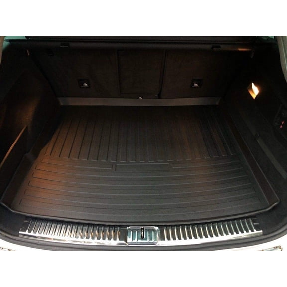 EACCESSORIES EA Cargo Liner – Trunk Mat for Volkswagen Touareg 2011-2018 – Weather-Resistant Trunk Mats for Cars with Raised Lip – Non-Slip Car Trunk Mat Rubber – Laser Pre-Cut Design