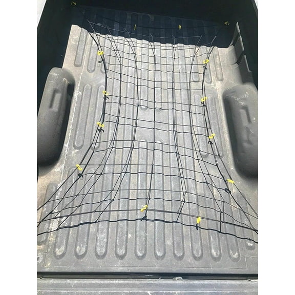 EACCESSORIES EA Cargo Net for Dodge RAM Mid Size Short Bed 66"x74" Premium Mesh Car Trunk Organizer Cargo Net for Truck, Pickup Heavy Duty Mesh Netting Compatible Dodge RAM