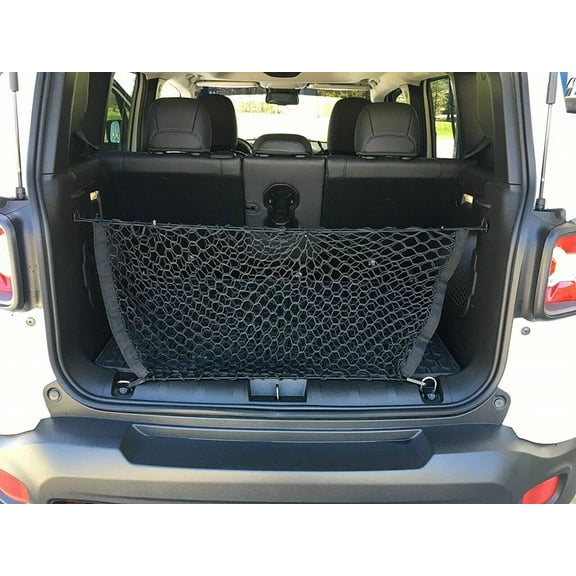 EACCESSORIES EA Cargo Net for Jeep Compass 2007-2023, Jeep Patriot 2007-2017, Jeep Renegade 2015-2023 Envelope Style Cargo Net Premium Mesh Car Trunk Organizer Vehicle Carrier Storage