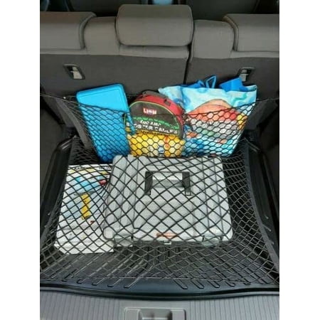 EACCESSORIES EA (Qty.2) Rear Trunk Organizer Cargo Net for Honda HR-V 2016-2022 – Floor & Envelope Style Cargo Nets – Premium Mesh Elastic Car Trunk Organizer – Compatible with Honda HR-V 2016-2022
