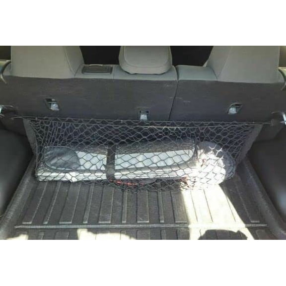 EACCESSORIES EA (Qty.2) Rear Trunk Organizer Cargo Net for KIA Stinger 2018-2023  Floor & Envelope Style Cargo Nets for Hatchback  Premium Mesh Elastic Car Trunk Organizer  Compatible with Stinger