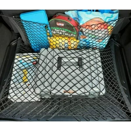 EACCESSORIES EA (Qty.2) Rear Trunk Organizer Cargo Nets for Acura Integra 2023 – Floor & Envelope Style Cargo Nets for Hatchback – Premium Mesh Car Trunk Organizer – Compatible with Acura Integra 2023