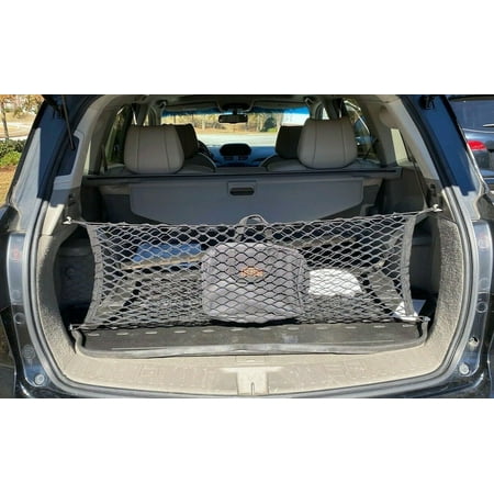 EACCESSORIES EA Rear Trunk Organizer Cargo Net for Acura MDX 2007-2013 – Envelope Style Cargo Net – Premium Mesh Elastic Car Trunk Organizer Vehicle Carrier Storage – Compatible Acura MDX 2007-2013