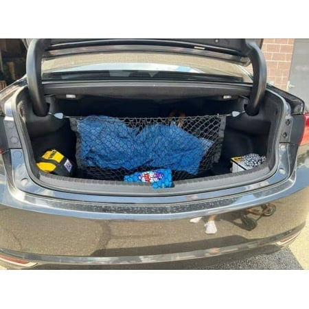 EACCESSORIES EA Rear Trunk Organizer Cargo Net for Acura TLX 2015-2023 – Envelope Style Cargo Net for Sedan – Premium Mesh Elastic Car Trunk Organizer Vehicle Carrier Storage – Compatible Acura TLX