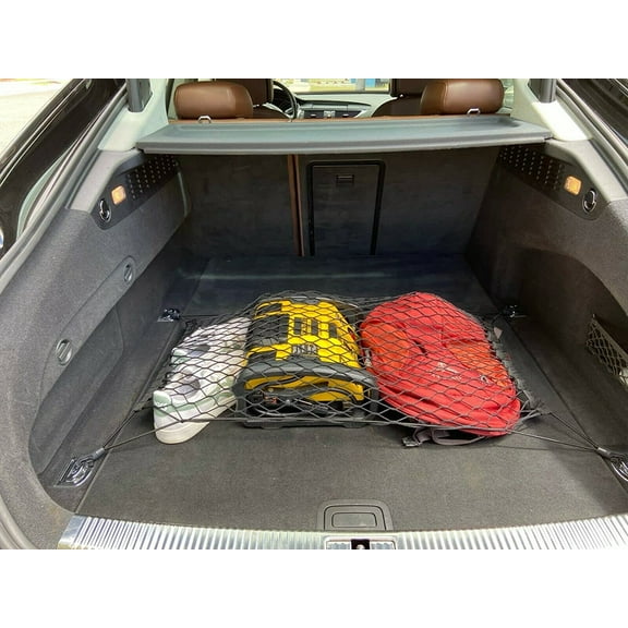 EACCESSORIES EA Rear Trunk Organizer Cargo Net for Audi A7 S7 RS7 A7 Quattro/SPORTBACK 2012-2023 Floor Style Cargo Net for Hatchback Premium Mesh Car Trunk Organizer Compatible with A7 S7 RS7 A7