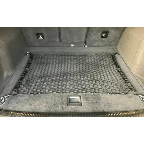 EACCESSORIES EA Rear Trunk Organizer Cargo Net for Audi Q5 SQ5 2009-2023 – Floor Style Cargo Net – Premium Mesh Elastic Car Trunk Organizer Vehicle Carrier Storage – Compatible Audi Q5 SQ5 2009-2023