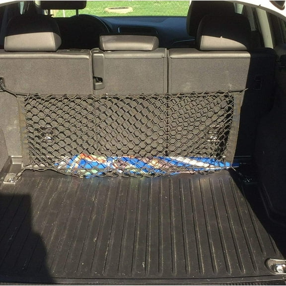 EACCESSORIES EA Rear Trunk Organizer Cargo Net for Audi Q8 SQ8 2019-2023 – Envelope Style Cargo Net for SUV – Premium Mesh Car Trunk Organizer Vehicle Carrier Storage – Compatible with Audi Q8 SQ8