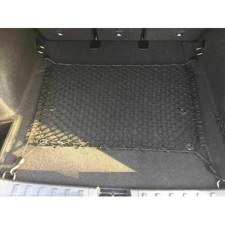 EACCESSORIES EA Rear Trunk Organizer Cargo Net for BMW X1 2010-2023 – Floor Style Cargo Net for SUV – Premium Mesh Elastic Car Trunk Organizer Vehicle Carrier Storage – Compatible with BMW X1