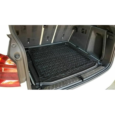 EACCESSORIES EA Rear Trunk Organizer Cargo Net for BMW X3 2004-2023 – Floor Style Cargo Net for SUV – Premium Mesh Elastic Car Trunk Organizer Vehicle Carrier Storage – Compatible with BMW X3