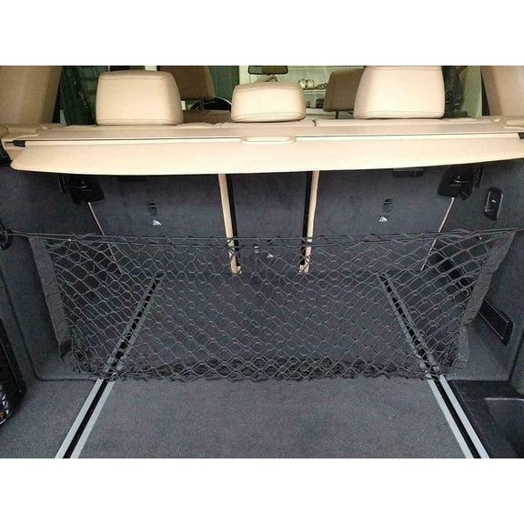 EACCESSORIES EA Rear Trunk Organizer Cargo Net for BMW X3 2011-2023 Envelope Style Cargo Net for SUV Premium Mesh Elastic Car Trunk Organizer Vehicle Carrier Storage Compatible with BMW X3