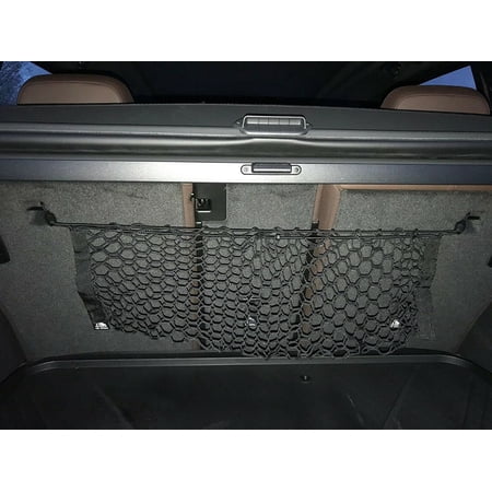 EACCESSORIES EA Rear Trunk Organizer Cargo Net for BMW X5 2007-2023 – Envelope Style Cargo Net for SUV – Premium Mesh Elastic Car Trunk Organizer Vehicle Carrier Storage – Compatible BMW X5 2007-2023