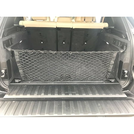 EACCESSORIES EA Rear Trunk Organizer Cargo Net for BMW X5 2019-2023 – Envelope Style Cargo Net – Premium Mesh Elastic Car Trunk Organizer Vehicle Carrier Storage – Compatible with BMW X5