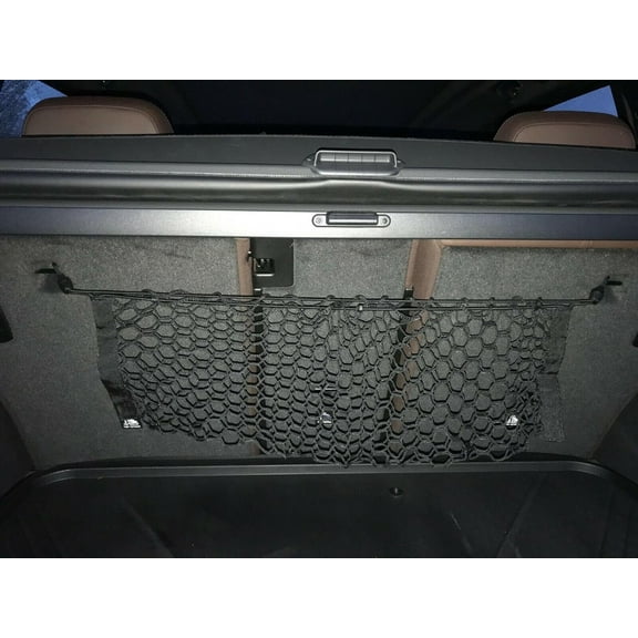 EACCESSORIES EA Rear Trunk Organizer Cargo Net for BMW X6 2008-2023 Envelope Style Cargo Net for SUV Premium Mesh Elastic Car Trunk Organizer Vehicle Carrier Storage Compatible with BMW X6