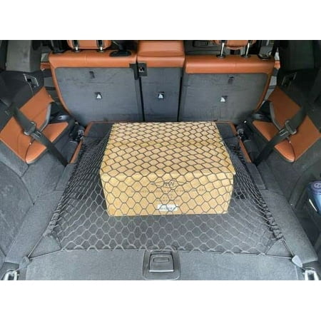 EACCESSORIES EA Rear Trunk Organizer Cargo Net for BMW X7 2019-2023 – Floor Style Cargo Net for SUV – Premium Mesh Elastic Car Trunk Organizer Vehicle Carrier Storage – Compatible BMW X7 2019-2023