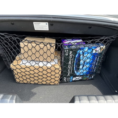 EACCESSORIES EA Rear Trunk Organizer Cargo Net for BMW Z4 2019-2023 – Envelope Style Cargo Net for Convertibe – Premium Mesh Elastic Car Trunk Organizer Vehicle Carrier Storage – Compatible BMW Z4