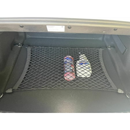 EACCESSORIES EA Rear Trunk Organizer Cargo Net for BMW Z4 2019-2023 – Floor Style Cargo Net for Convertibe – Premium Mesh Elastic Car Trunk Organizer Vehicle Carrier Storage – Compatible BMW Z4