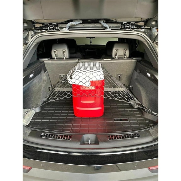 EACCESSORIES EA Rear Trunk Organizer Cargo Net for Cadillac XT4 2019-2023 Floor Style Cargo Net for SUV Premium Mesh Elastic Car Trunk Organizer Vehicle Carrier Storage Compatible with Caddy XT4